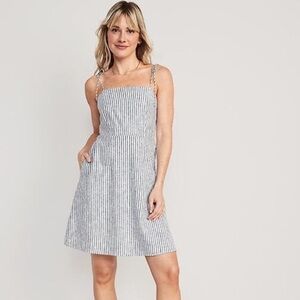 Old Navy Striped Linen Dress